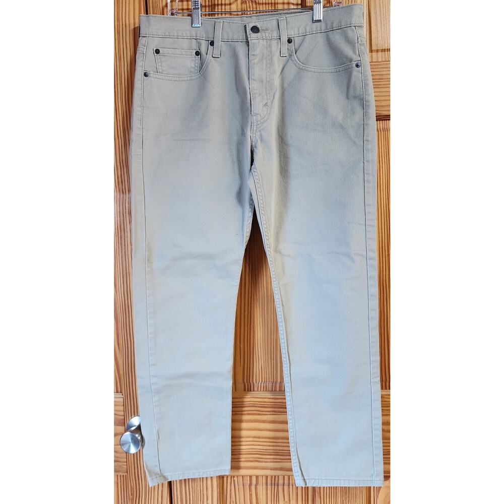 Levi’s 502 Regular Taper Jeans Khaki Beige Stretch W33‎ L30